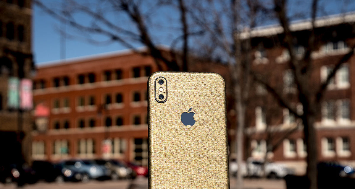 Woven Metal Series device skin material and finish