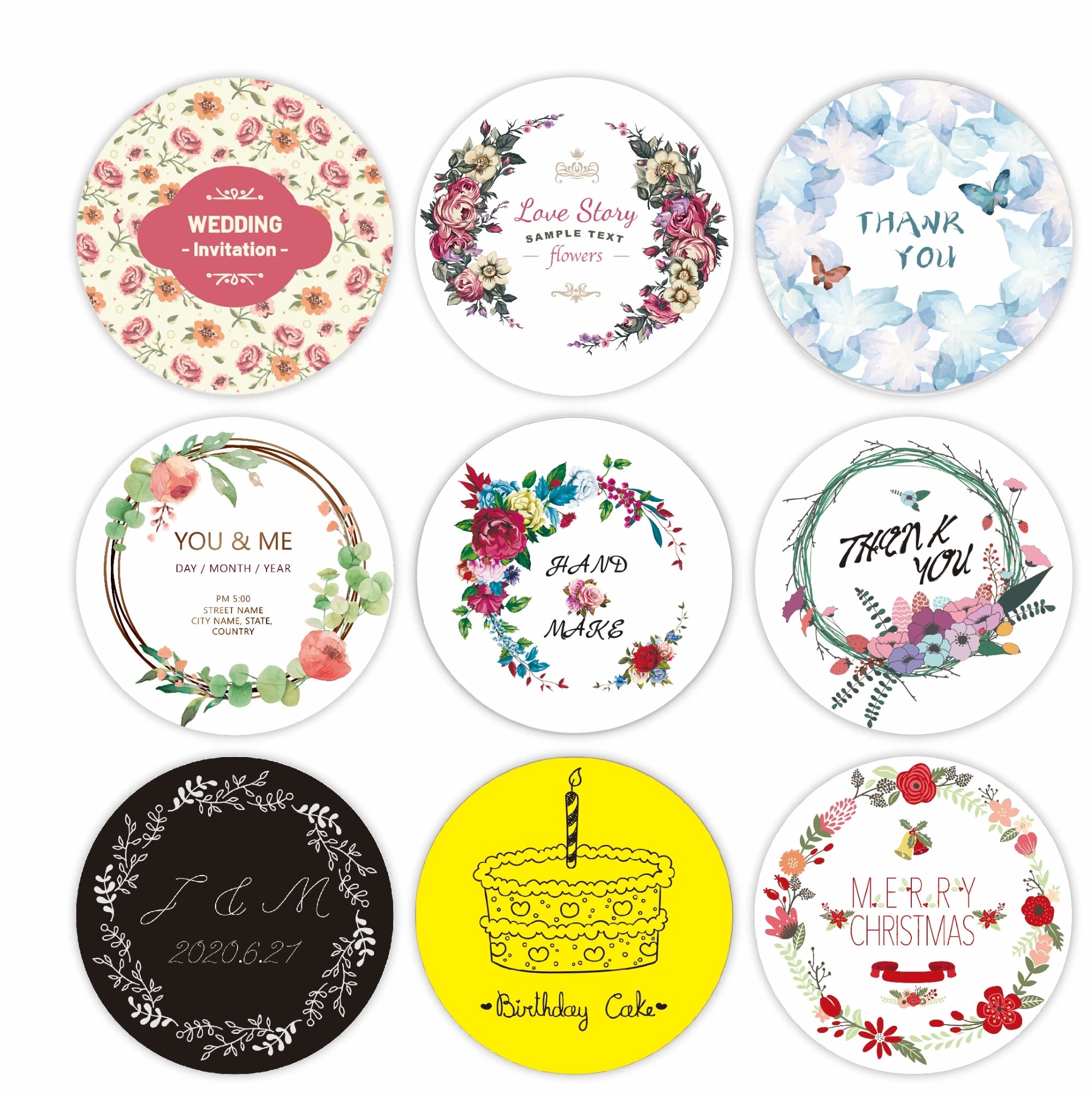 Design Your Own Round Labels 500 Custom Round Stickers Printed On
