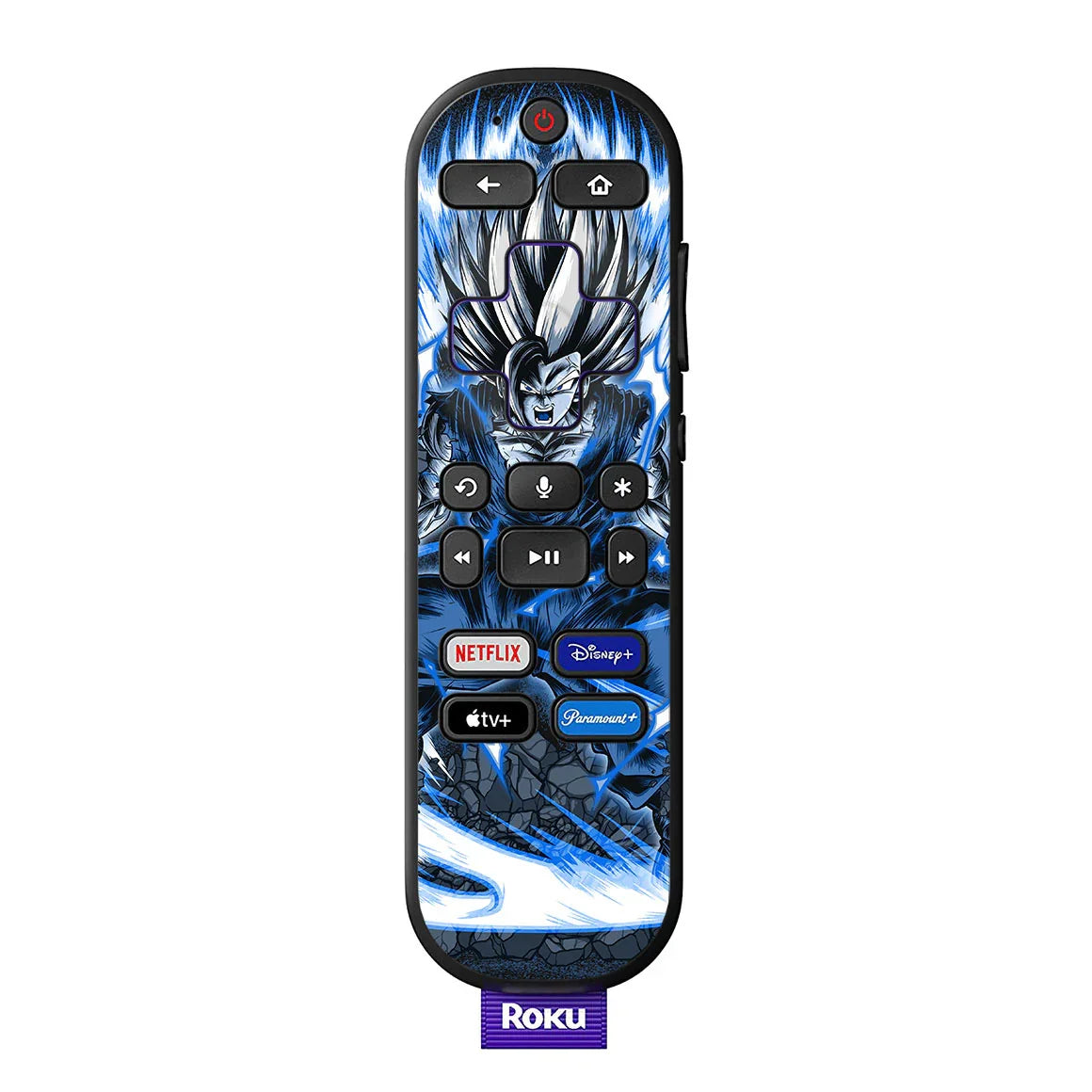 Roku Voice Remote Artist Series Blue Super Beast Skin