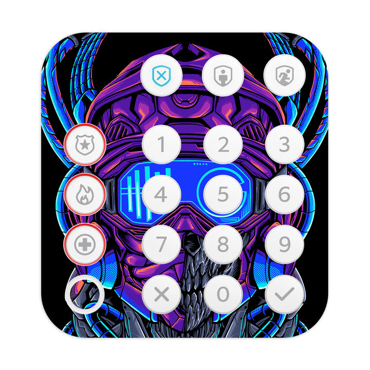Ring Alarm Keypad (2nd Gen) Artist Series Cyber Skull Skin