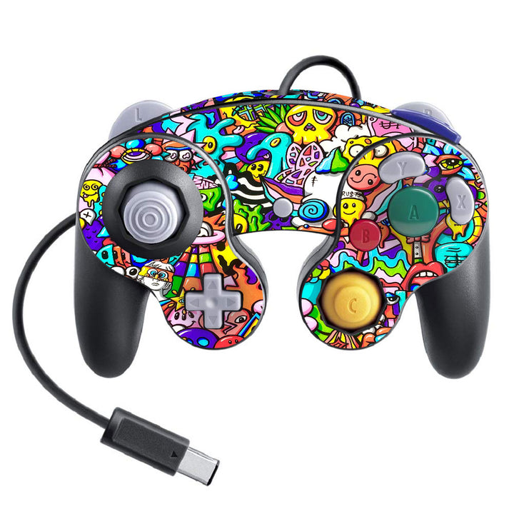 Nintendo Game Cube Controller Super Smash Bros Artist Series Doodle Art Skin