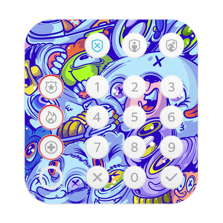 Ring Alarm Keypad (2nd Gen) Artist Series Doodle Skin