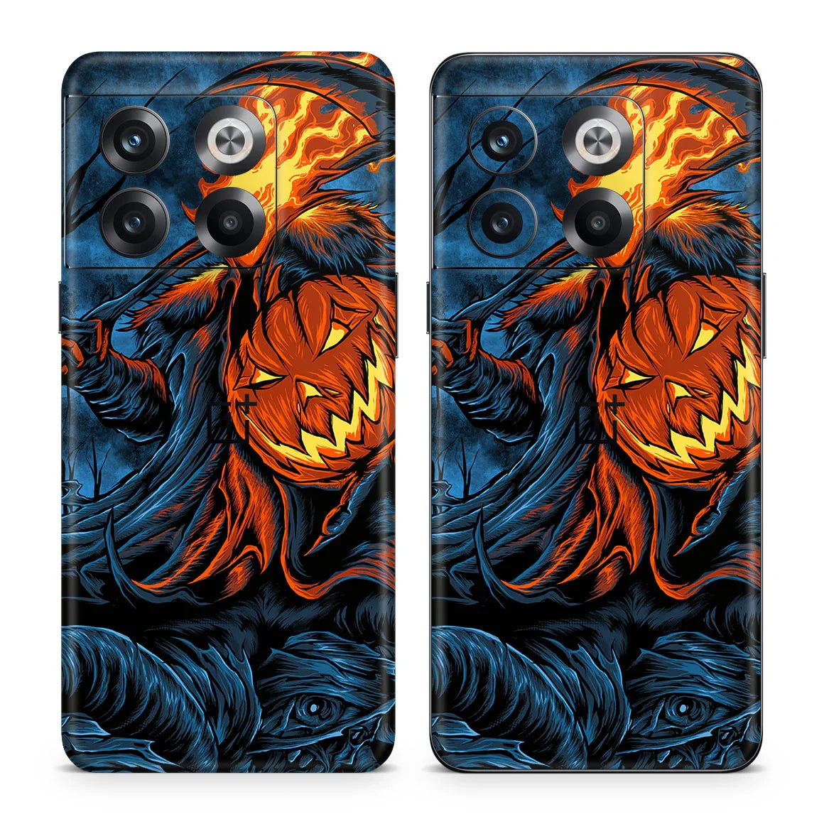 OnePlus 10T Artist Series Flaming Pumpkin Skin