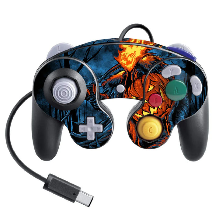 Controller R2 Flaming Nintendo Game Cube Controller Super Smash Bros Artist Series Skins ...
