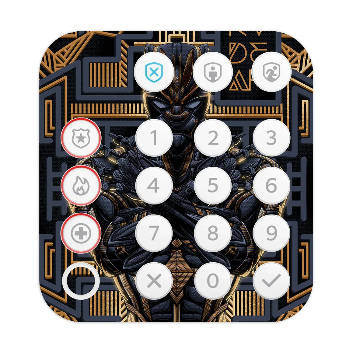 Ring Alarm Keypad (2nd Gen) Artist Series Gold Panther Skin