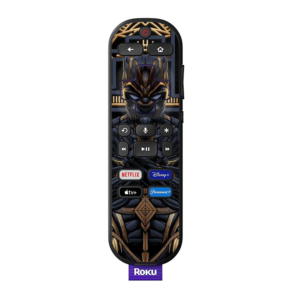 Roku Voice Remote Artist Series Gold Panther Skin