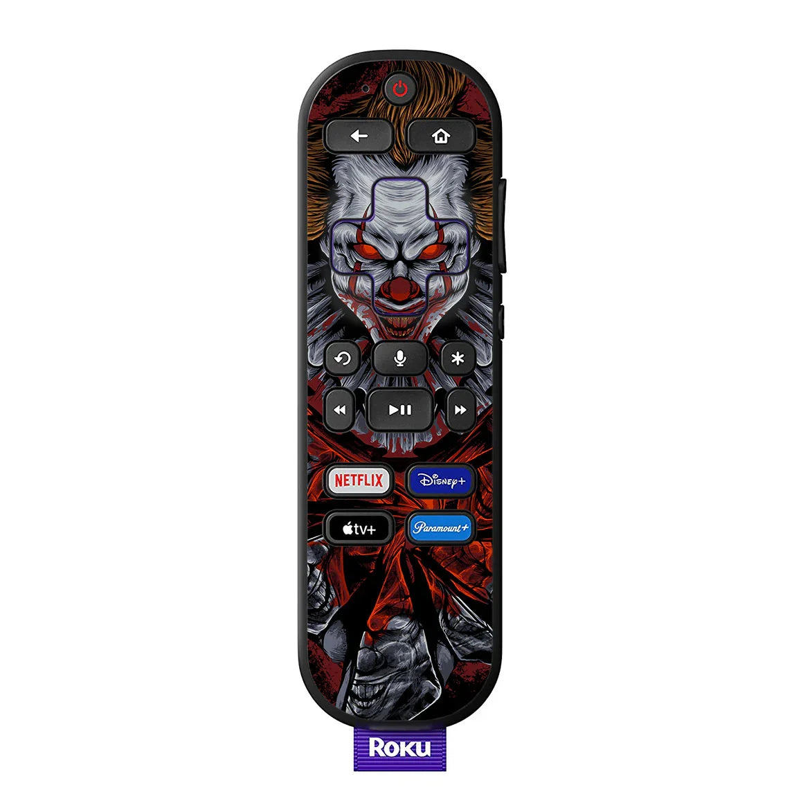 Roku Voice Remote Artist Series Killer Clown Skin