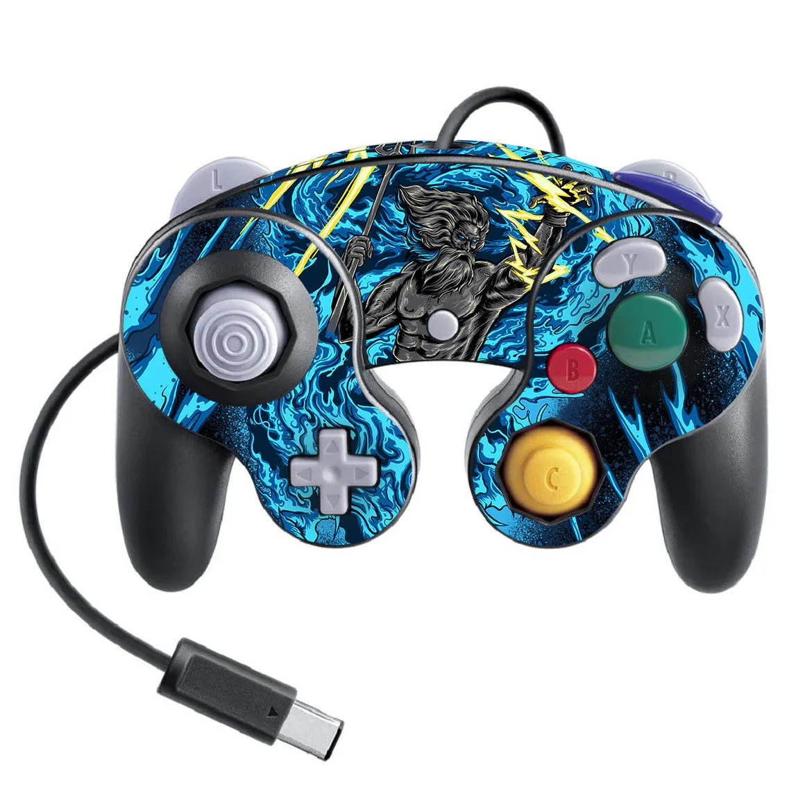 Nintendo Game Cube Controller Super Smash Bros Artist Series Poseidon Skin