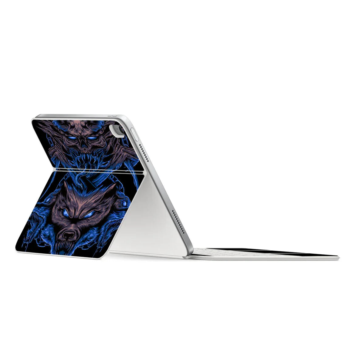 Magic Keyboard Folio for iPad (Gen 10) Artist Series Skull Wolf Skin