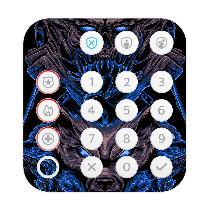 Ring Alarm Keypad (2nd Gen) Artist Series Skull Wolf Skin