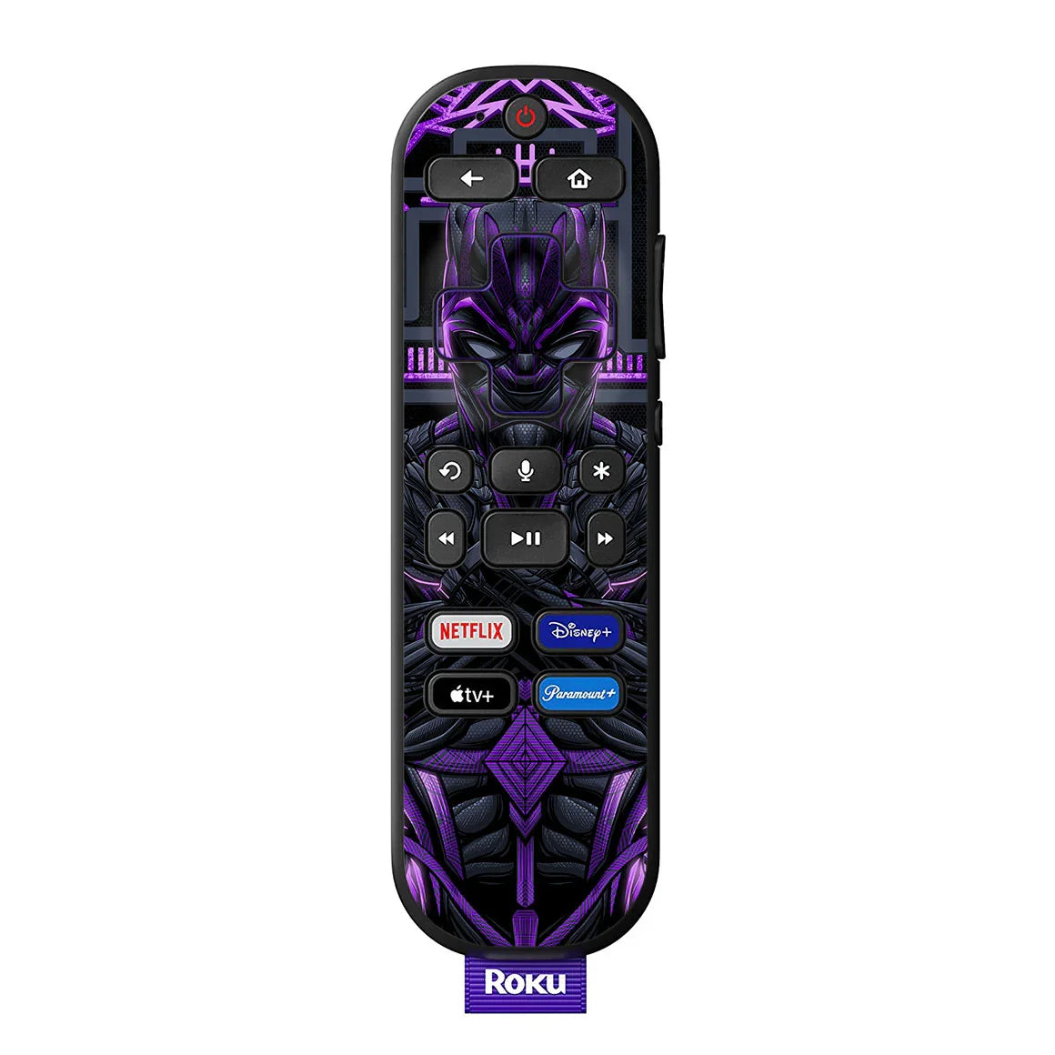 Roku Voice Remote Artist Series Vibranium Panther Skin