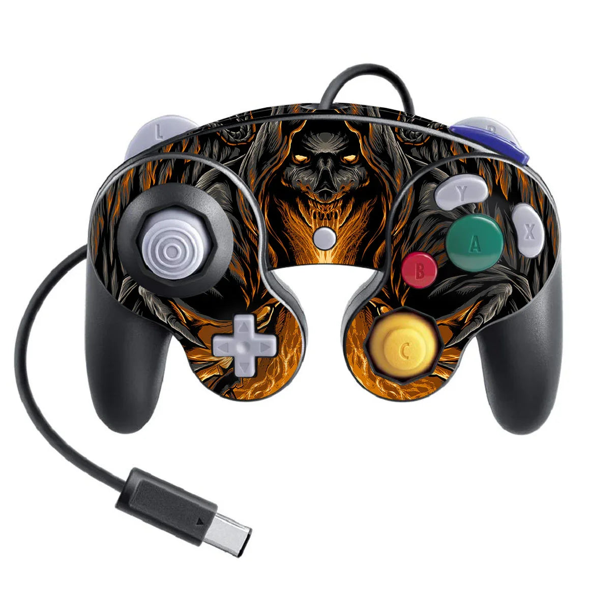 Nintendo Game Cube Controller Super Smash Bros Artist Series Witch Skull Skin