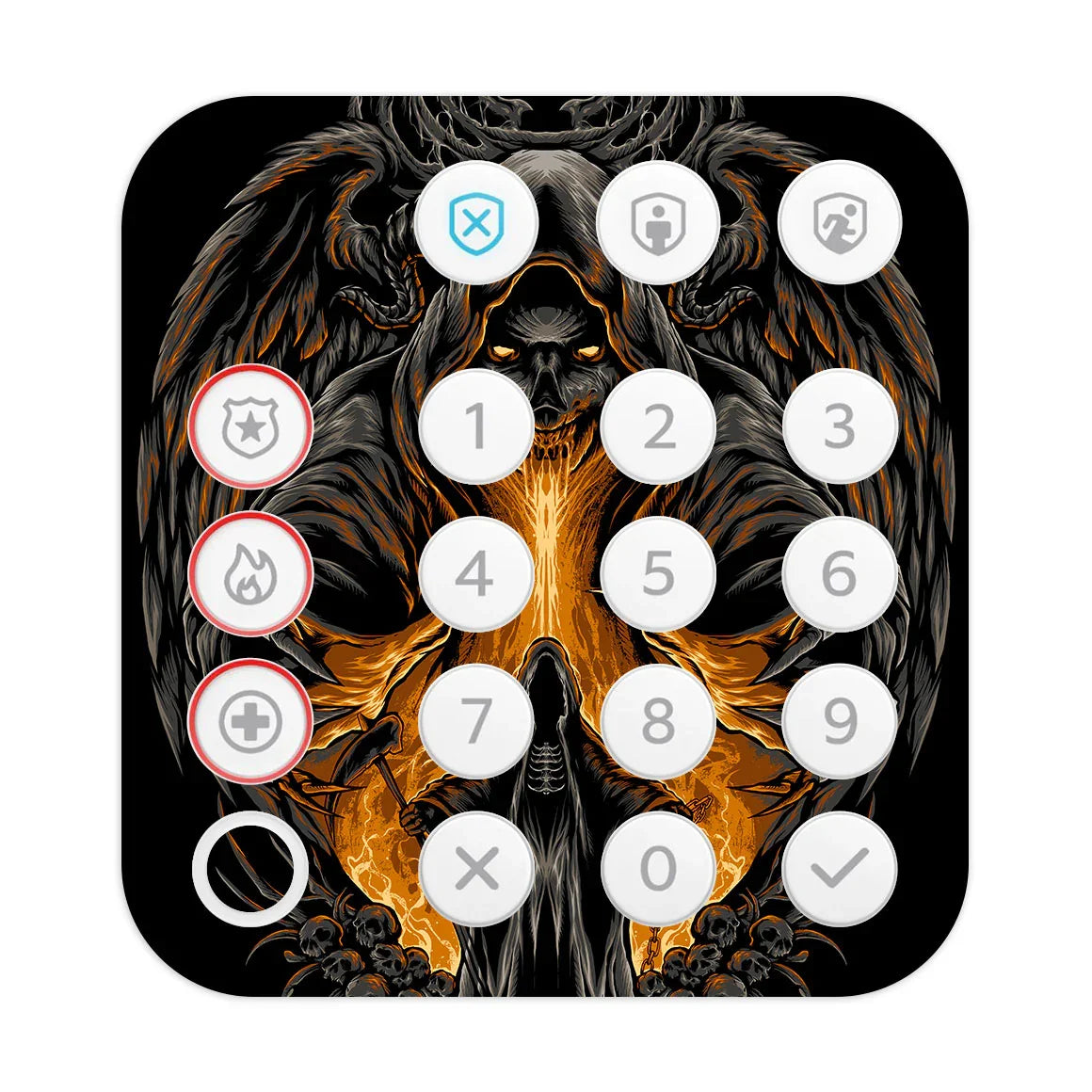 Ring Alarm Keypad (2nd Gen) Artist Series Witch Skull Skin