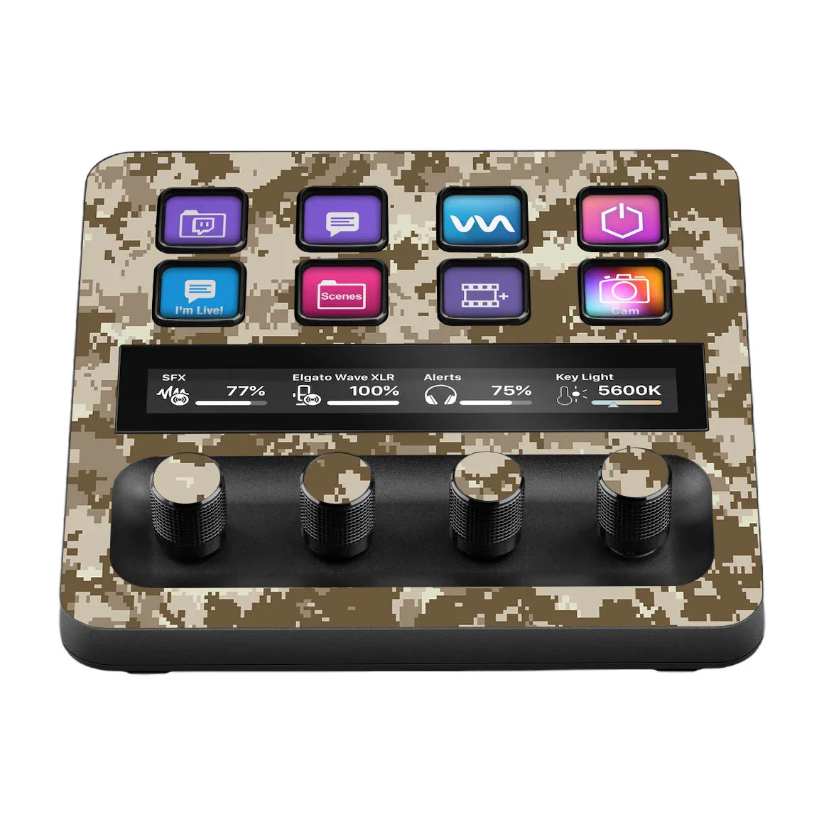 Elgato Stream Deck + Camo Series Desert Skin