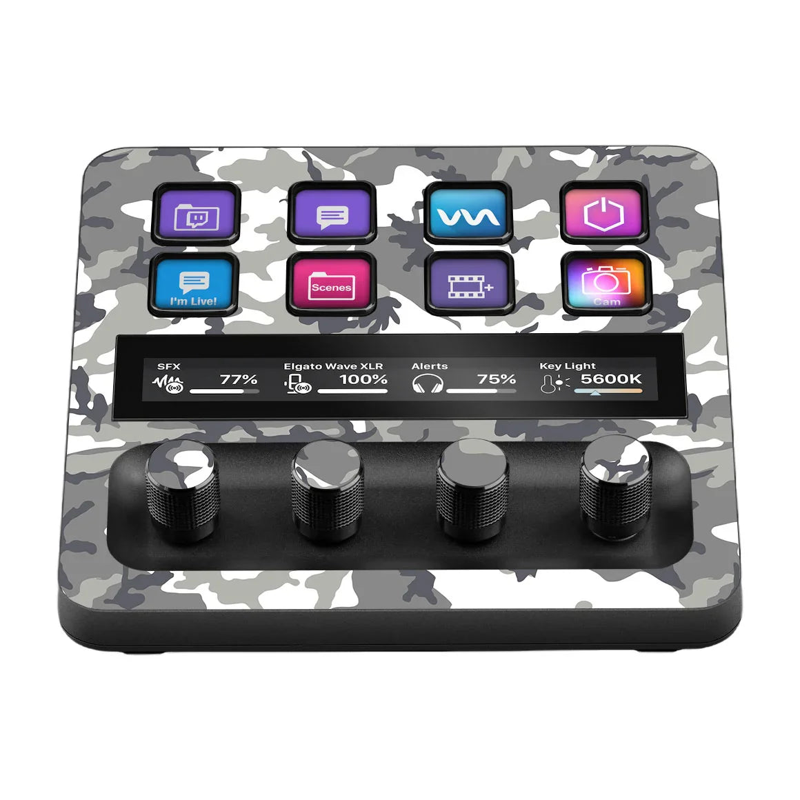Elgato Stream Deck + Camo Series Ghost Skin
