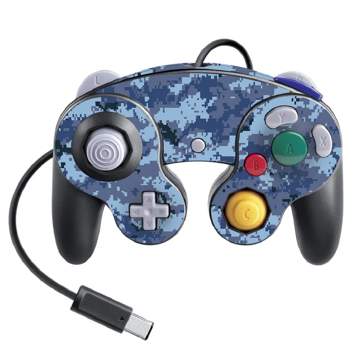 Nintendo Game Cube Controller Super Smash Bros Camo Series Ocean Skin