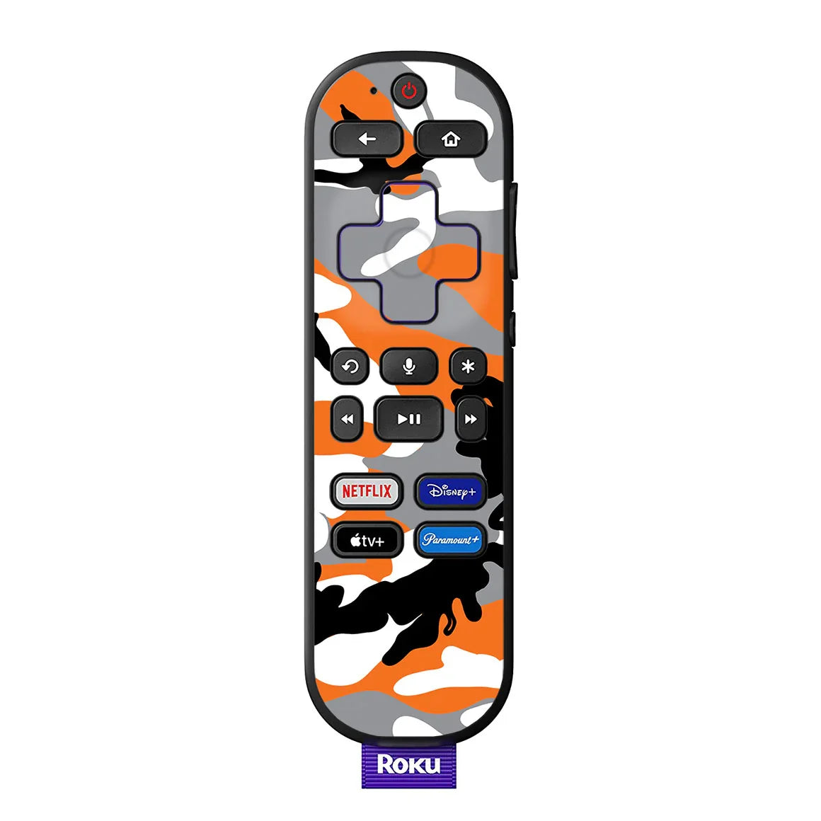 Roku Voice Remote Camo Series Orange Skin