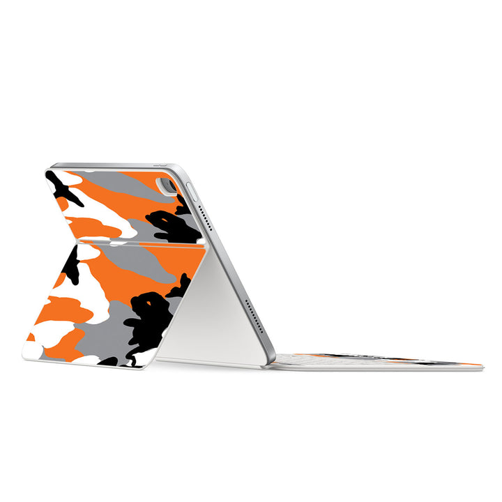 Magic Keyboard Folio for iPad (Gen 10) Camo Series Orange Skin