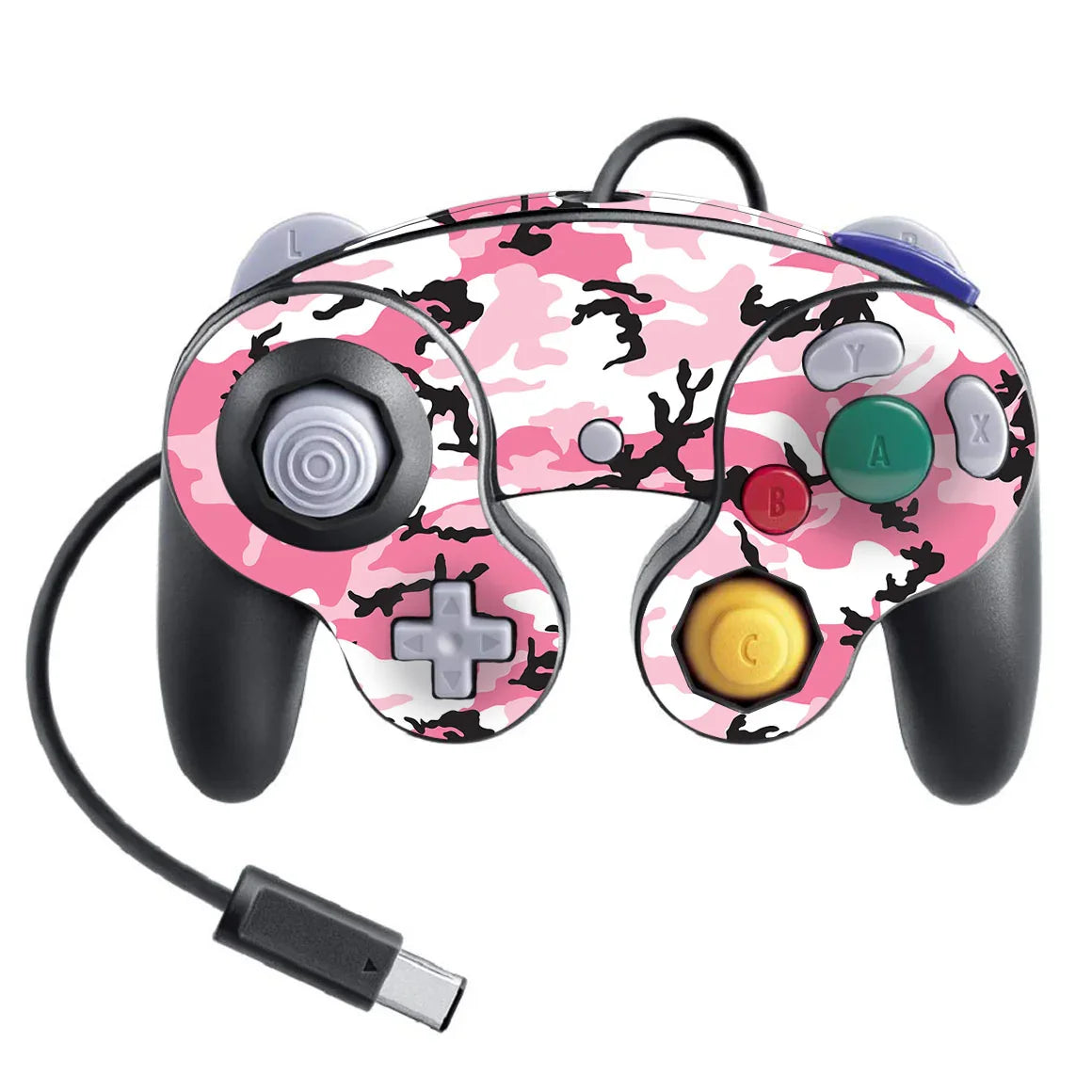 Nintendo Game Cube Controller Super Smash Bros Camo Series Pink Skin