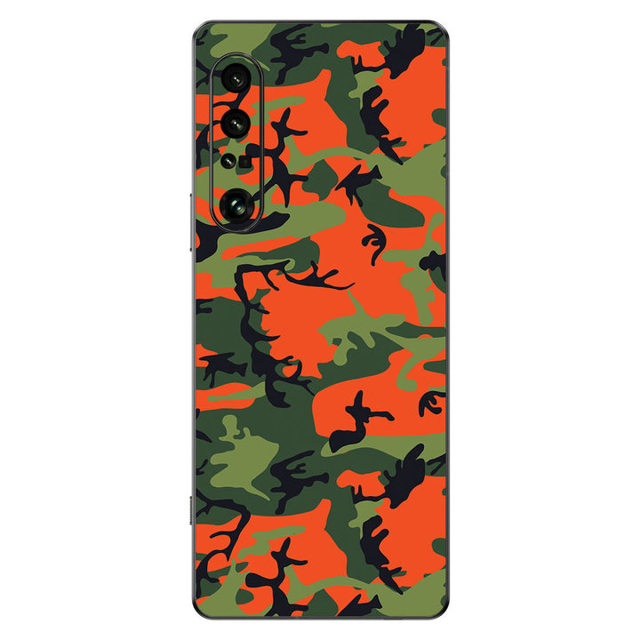 Sony Xperia 1 IV Camo Series Red Green Skin