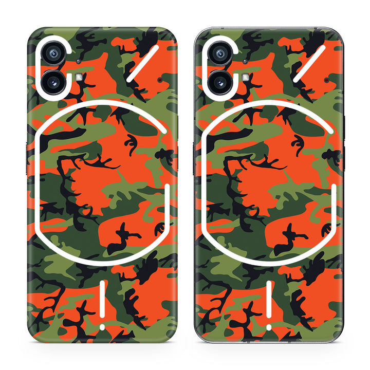 Nothing Phone 1 Camo Series Red Green Skin