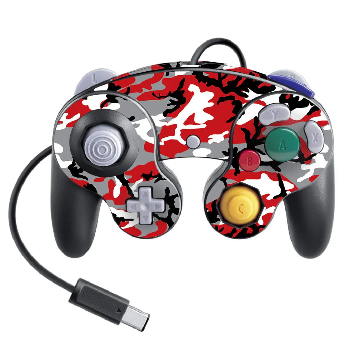 Nintendo Game Cube Controller Super Smash Bros Camo Series Red Skin