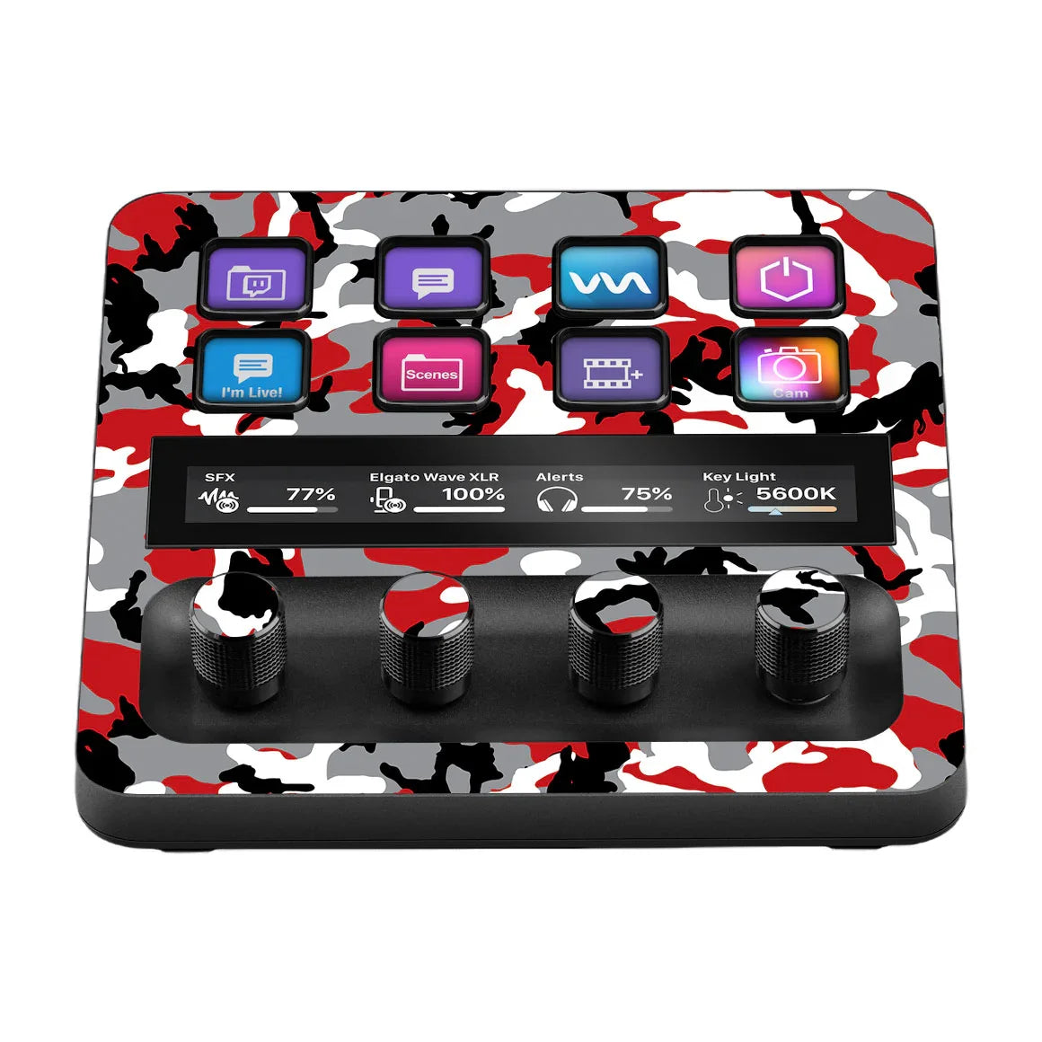 Elgato Stream Deck + Camo Series Red Skin