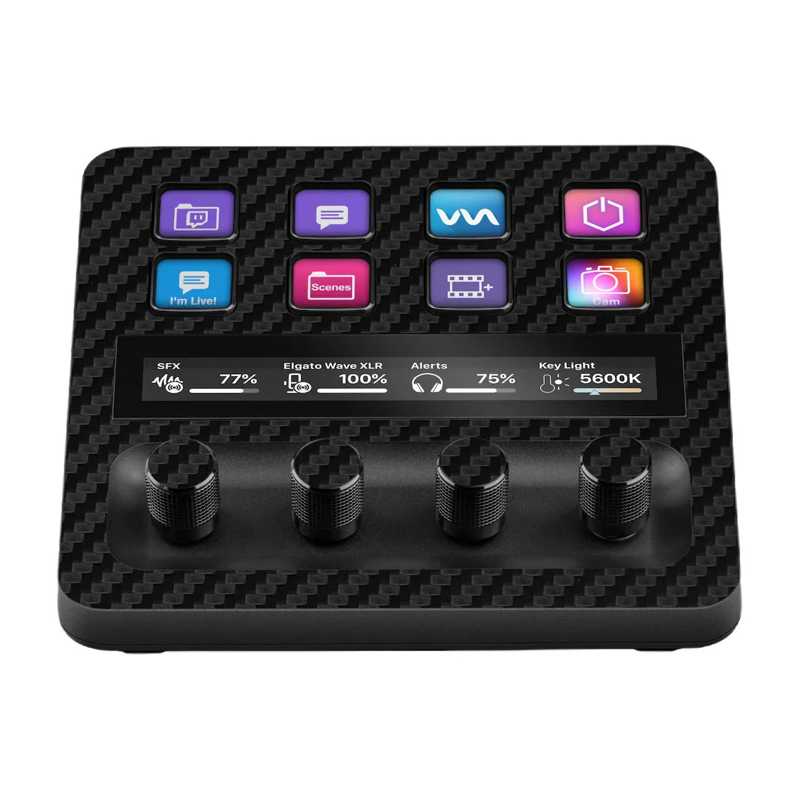 Elgato Stream Deck + Carbon Series Black Skin