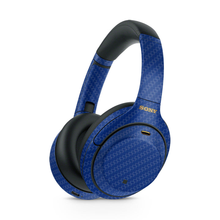 Sony WH-1000XM4 Carbon Series Blue Skin