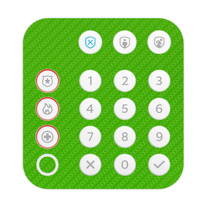 Ring Alarm Keypad (2nd Gen) Carbon Series Green Skin