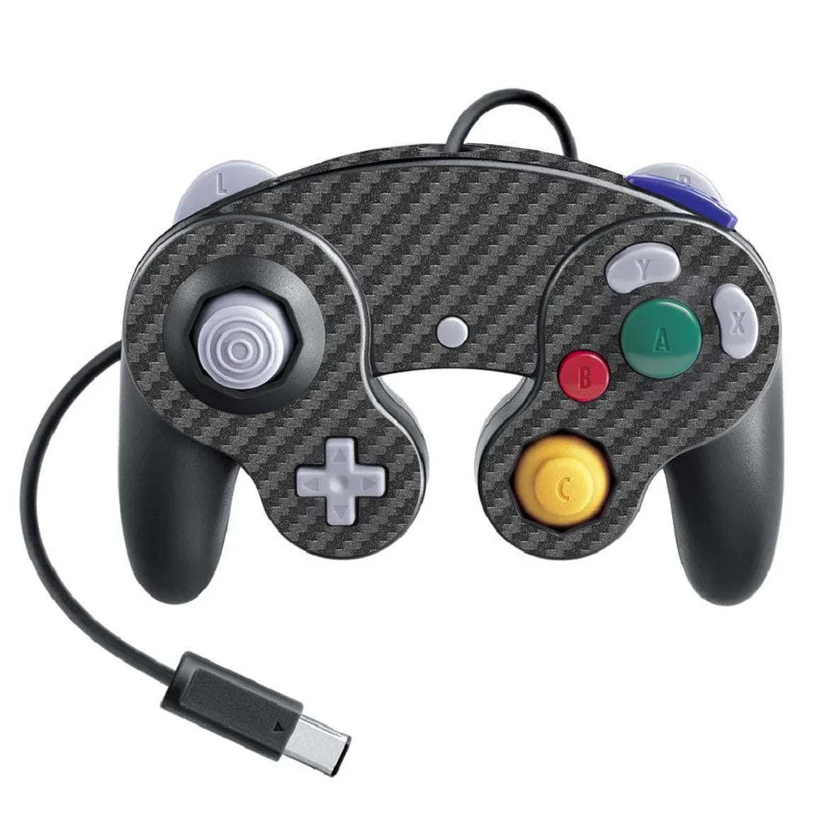 Nintendo Game Cube Controller Super Smash Bros Carbon Series Gun Skin