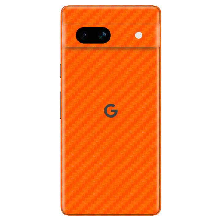 Google Pixel 7a Carbon Series Orange Skin