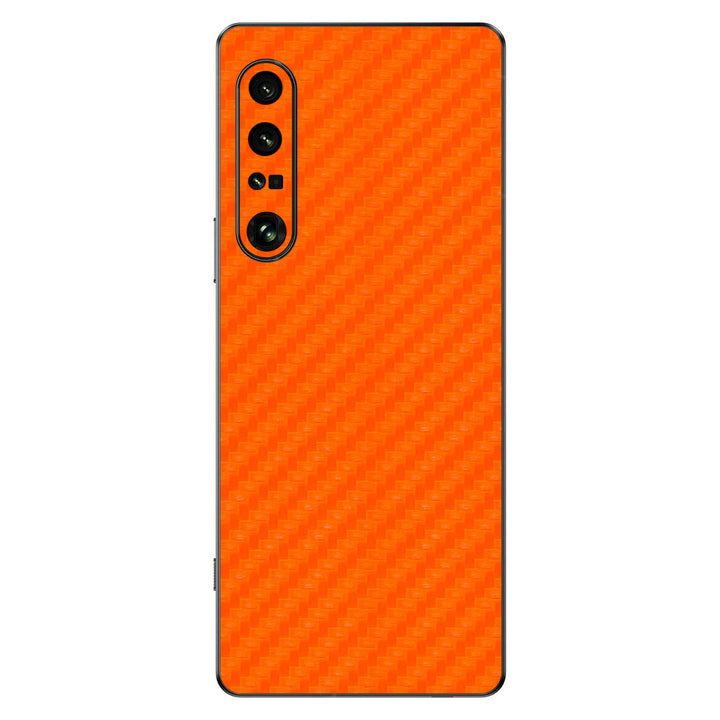 Sony Xperia 1 IV Carbon Series Orange Skin