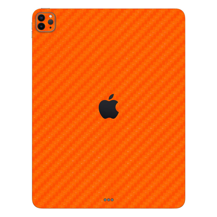 iPad Pro 12.9 Gen 6 Carbon Series Orange Skin