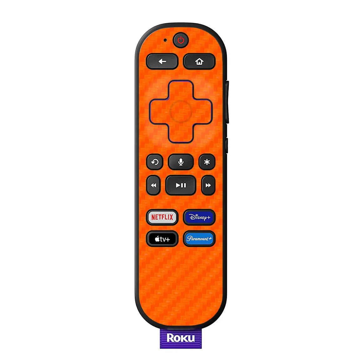 Roku Voice Remote Carbon Series Orange Skin