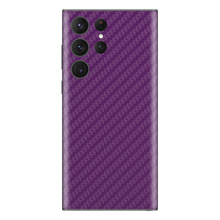 Galaxy S23 Ultra Carbon Series Purple Skin