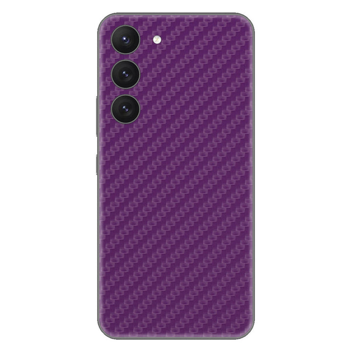 Galaxy S23 Plus Carbon Series Purple Skin