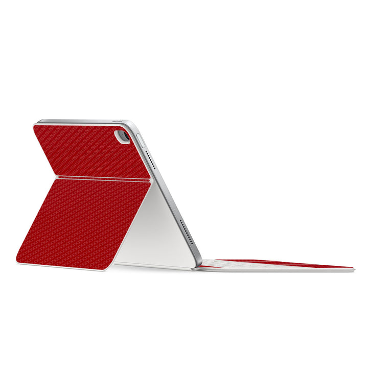 Magic Keyboard Folio for iPad (Gen 10) Carbon Series Red Skin