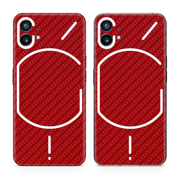 Nothing Phone 1 Carbon Series Red Skin