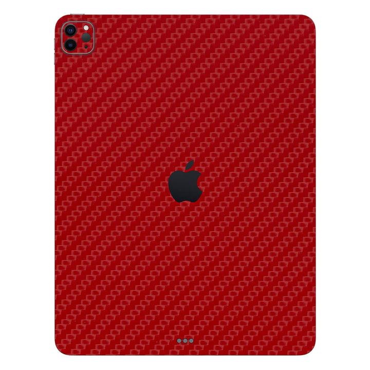 iPad Pro 12.9 Gen 6 Carbon Series Red Skin
