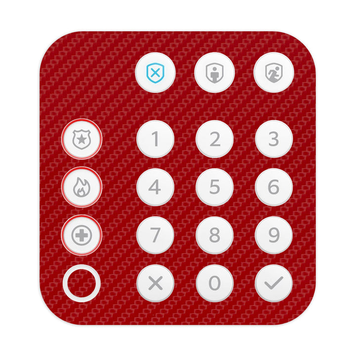 Ring Alarm Keypad (2nd Gen) Carbon Series Red Skin