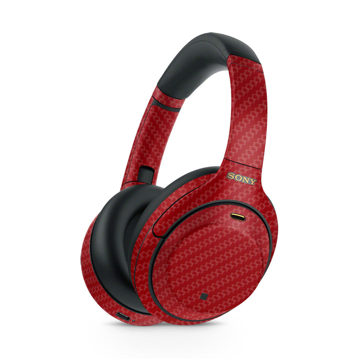 Sony WH-1000XM4 Carbon Series Red Skin