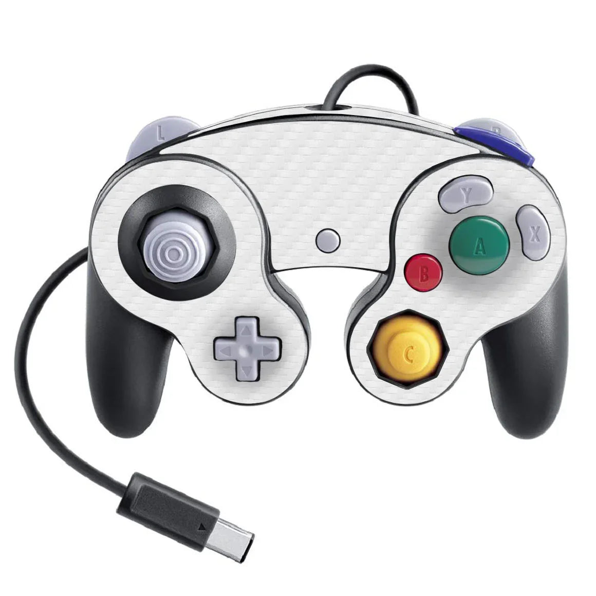 Nintendo Game Cube Controller Super Smash Bros Carbon Series White Skin