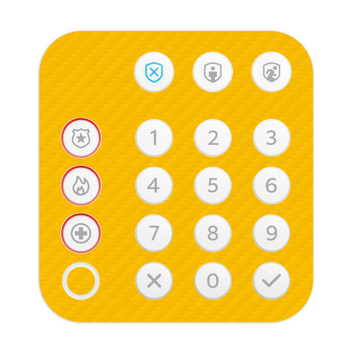 Ring Alarm Keypad (2nd Gen) Carbon Series Yellow Skin
