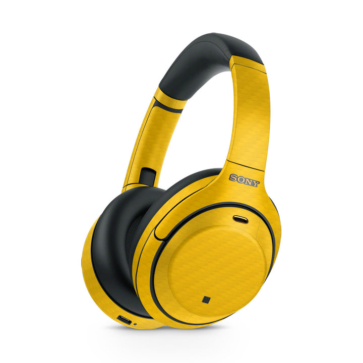 Sony WH-1000XM4 Carbon Series Yellow Skin