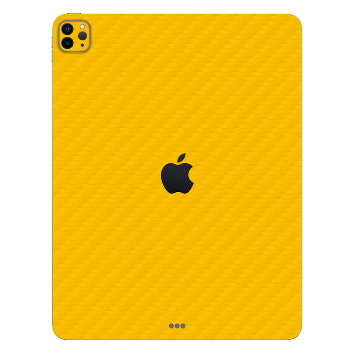 iPad Pro 12.9 Gen 6 Carbon Series Yellow Skin