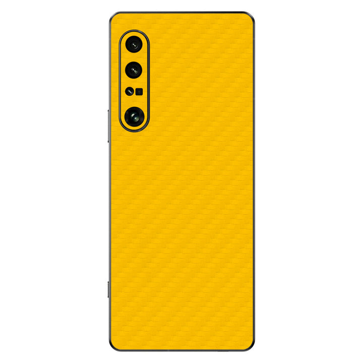 Sony Xperia 1 IV Carbon Series Yellow Skin