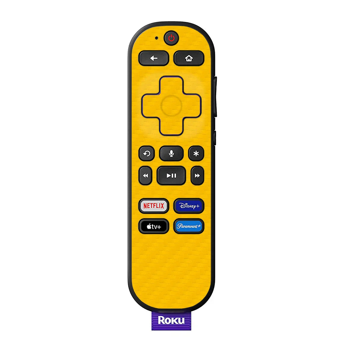 Roku Voice Remote Carbon Series Yellow Skin