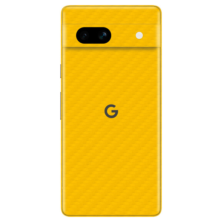Google Pixel 7a Carbon Series Yellow Skin