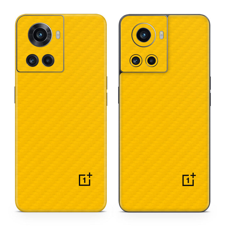 OnePlus 10R Carbon Series Yellow Skin